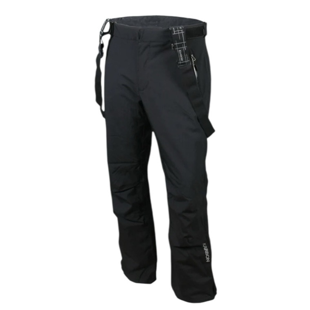KARBON Ski Pant Nitrogen Insulated Suspenders XXL 2XL Black K1110